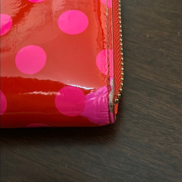 Kate Spade Red and Pink Polka Dot Carlisle Street Lacey Wallet - Picture 8 of 14